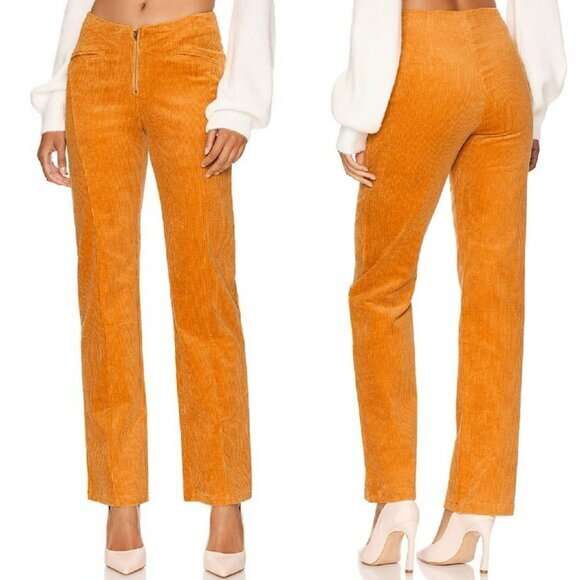 Superdown Erin Zip Pant in Orange - Picture 1 of 9